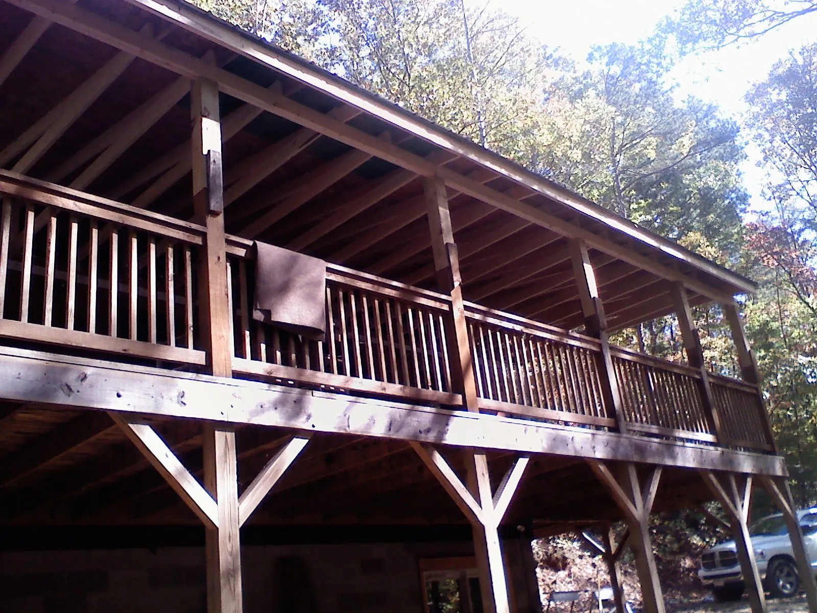 Timber framing under a new elevated porch and deck — Roof Leak Repair in Dauphin Island by Roofing Brothers